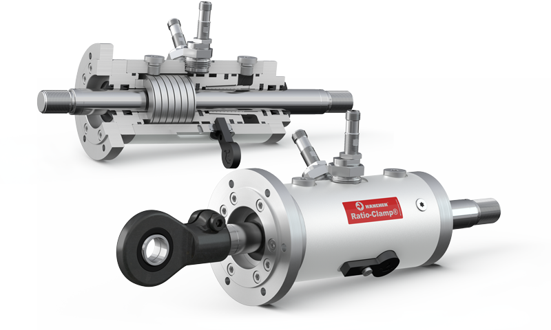 Clamping unit or clamping head - the Ratio-Clamp®  locking unit  is used for direct rod locking 