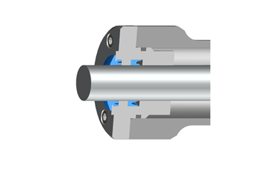 The guiding system in the cover metallic guide is suitable for "simple" long-stroke movements or at high temperatures. 