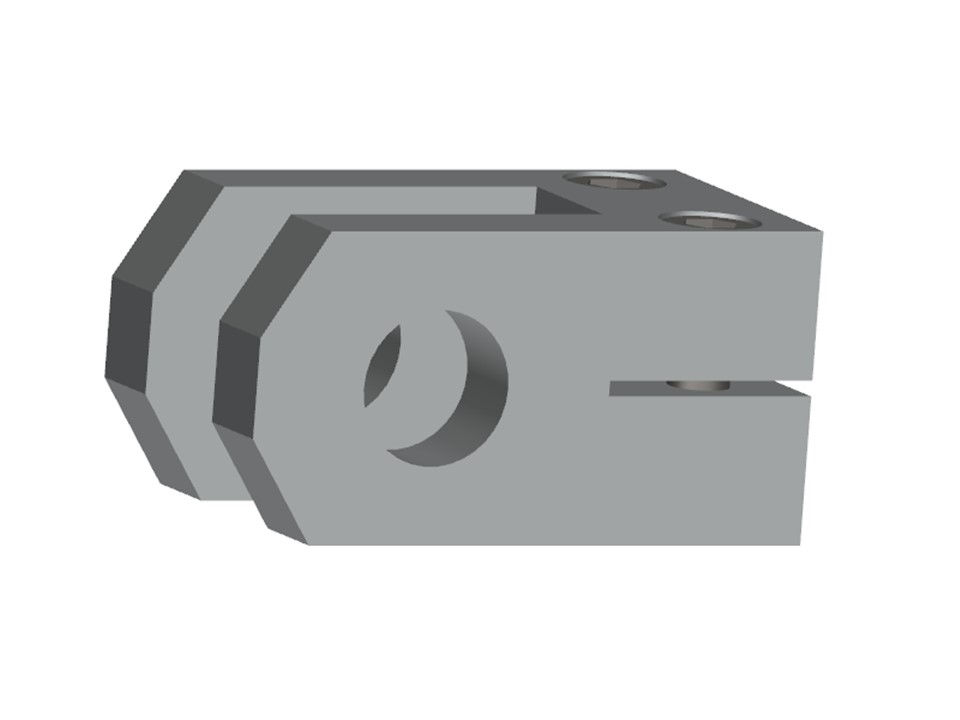 Rod clevis for piston rods