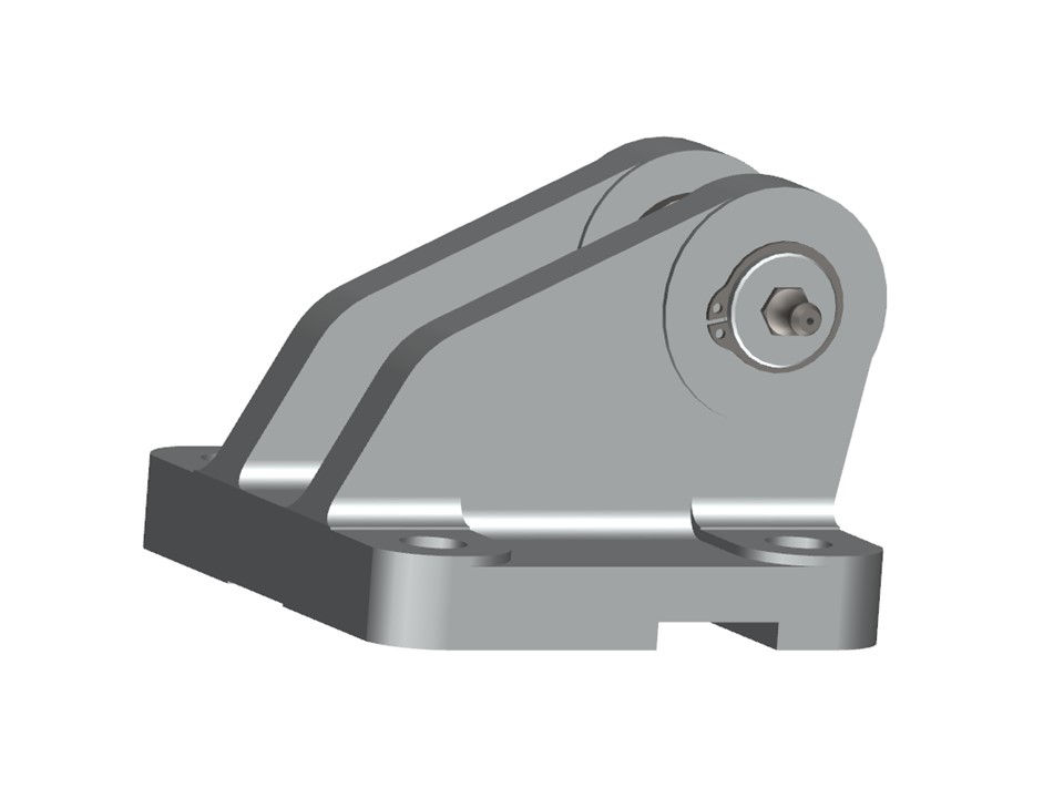 Clevis bracket, angled design
