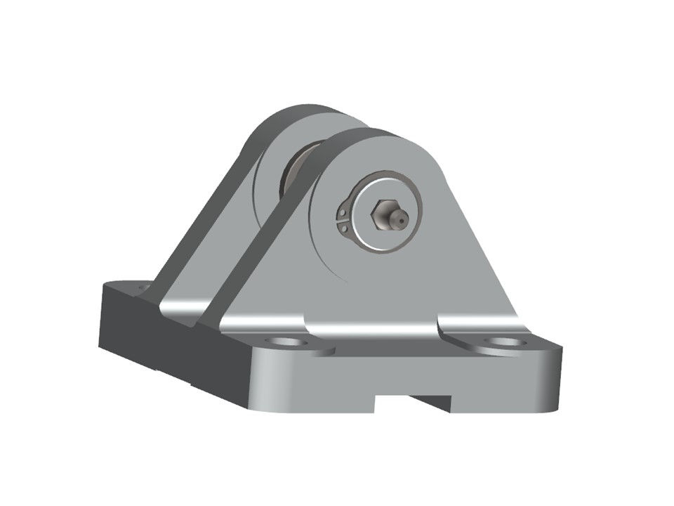Clevis bracket, straight design