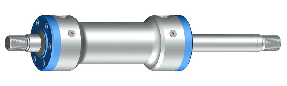 Double-rod cylinders are cylinders with a continuous piston rod and therefore have two working areas of equal size for extending and retraction.