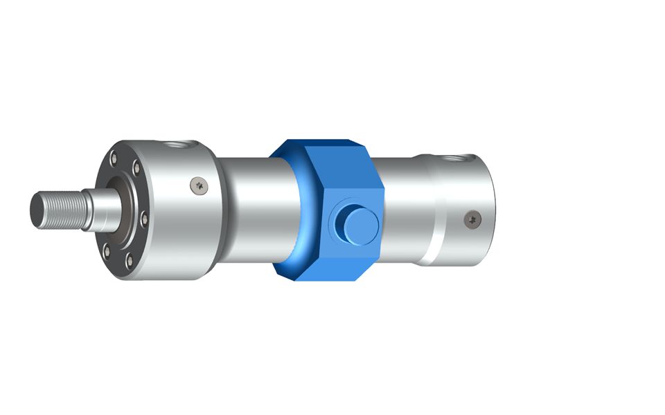 The trunnions welded to the cylinder body can be used as cylinder mounting.