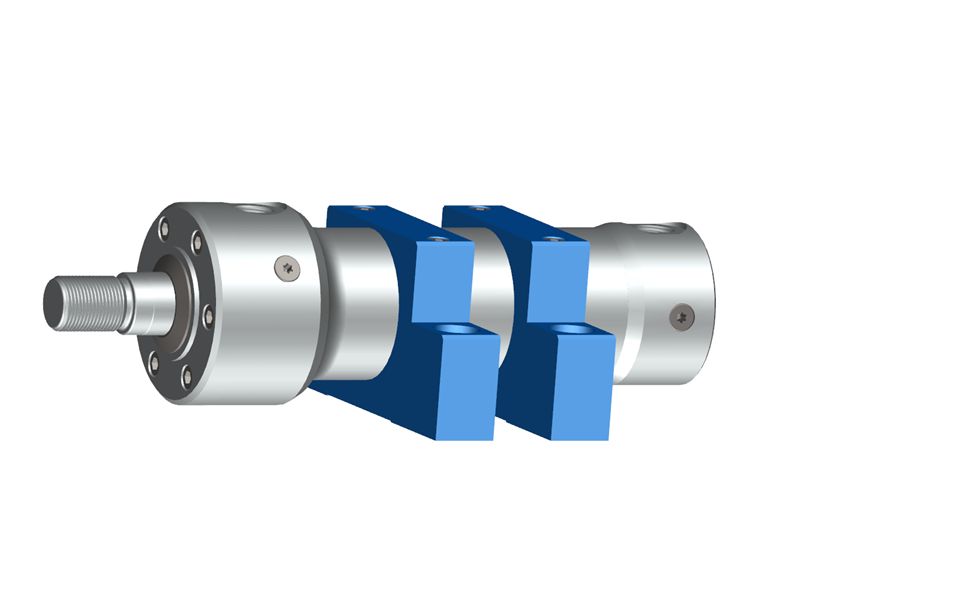 Single-rod cylinder with side lugs mounting bolted