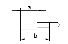 Diagram of piston rod end with hole circle