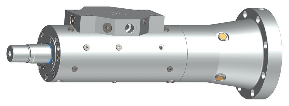 Heavy cylinder foot for vertical installation