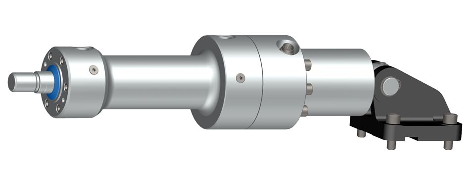 Cylinder mounting on the cap side